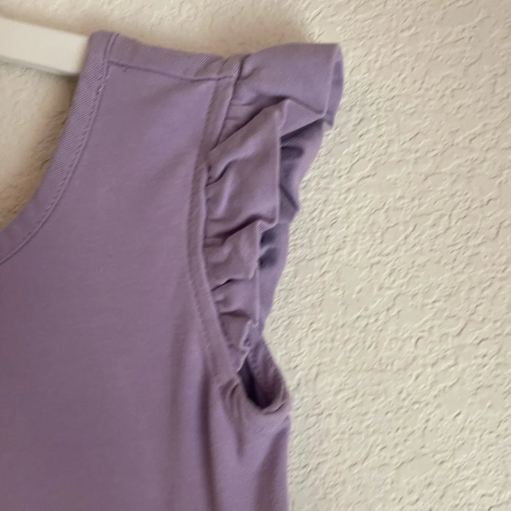 Hanna Andersson Peaceful Purple Super Soft Ruffle Skater Dress size 5